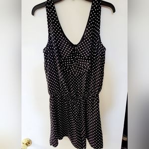 Black and White Polka-dot Romper. Size L.
